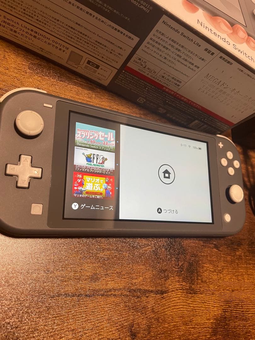 Nintendo Switch Lite グレー 本体 ACアダプター箱付き