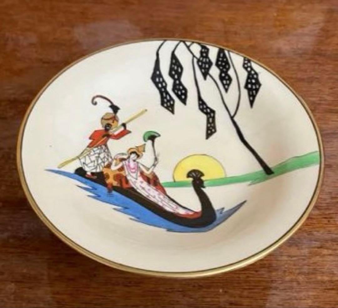 【希少】オールドノリタケ　ハンドペイント　シルエットレディコンポート