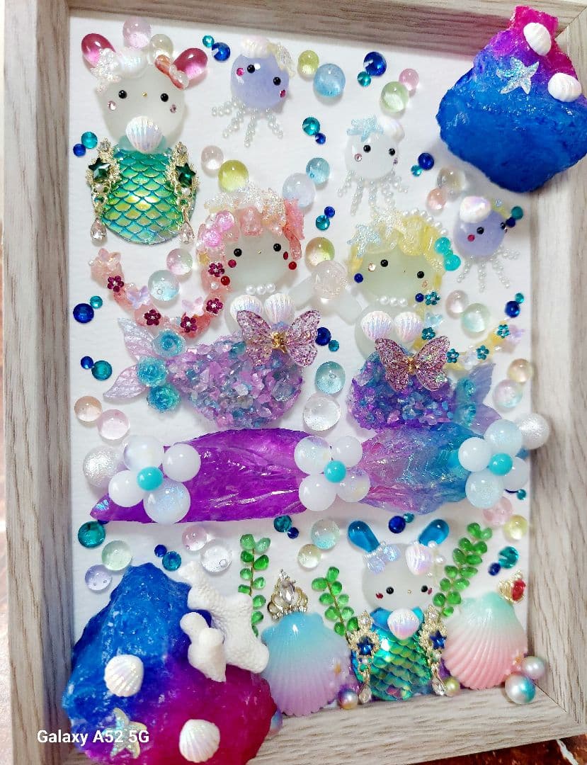 シーグラスアート 海に願いを♪お取り置き中です♪