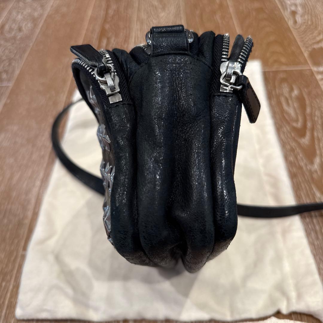 JIMMY CHOO ショルダーバッグ 黒 星 スタッズ サイドロゴ