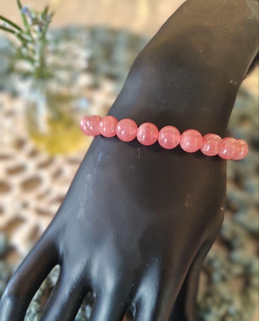ピンク 天然石 高品質インカローズブレスレット