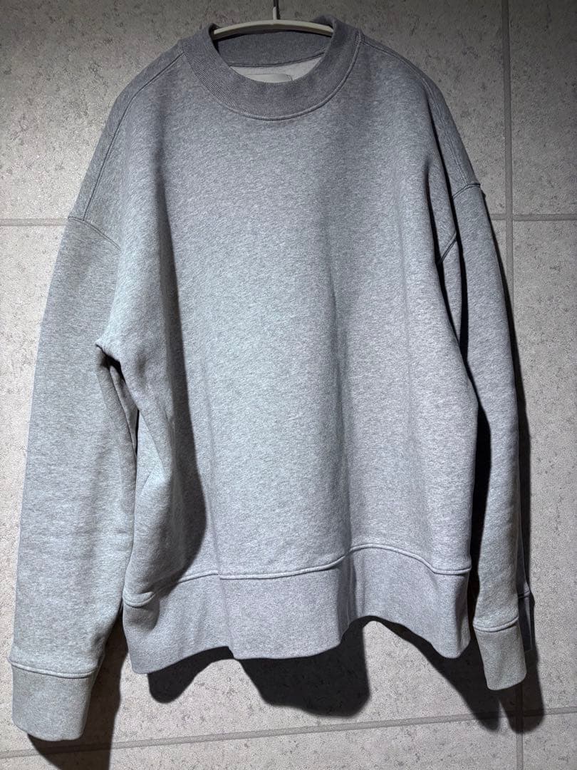 STUDIO NICHOLSON グレー スウェットトレーナー　S 首背面ロゴ