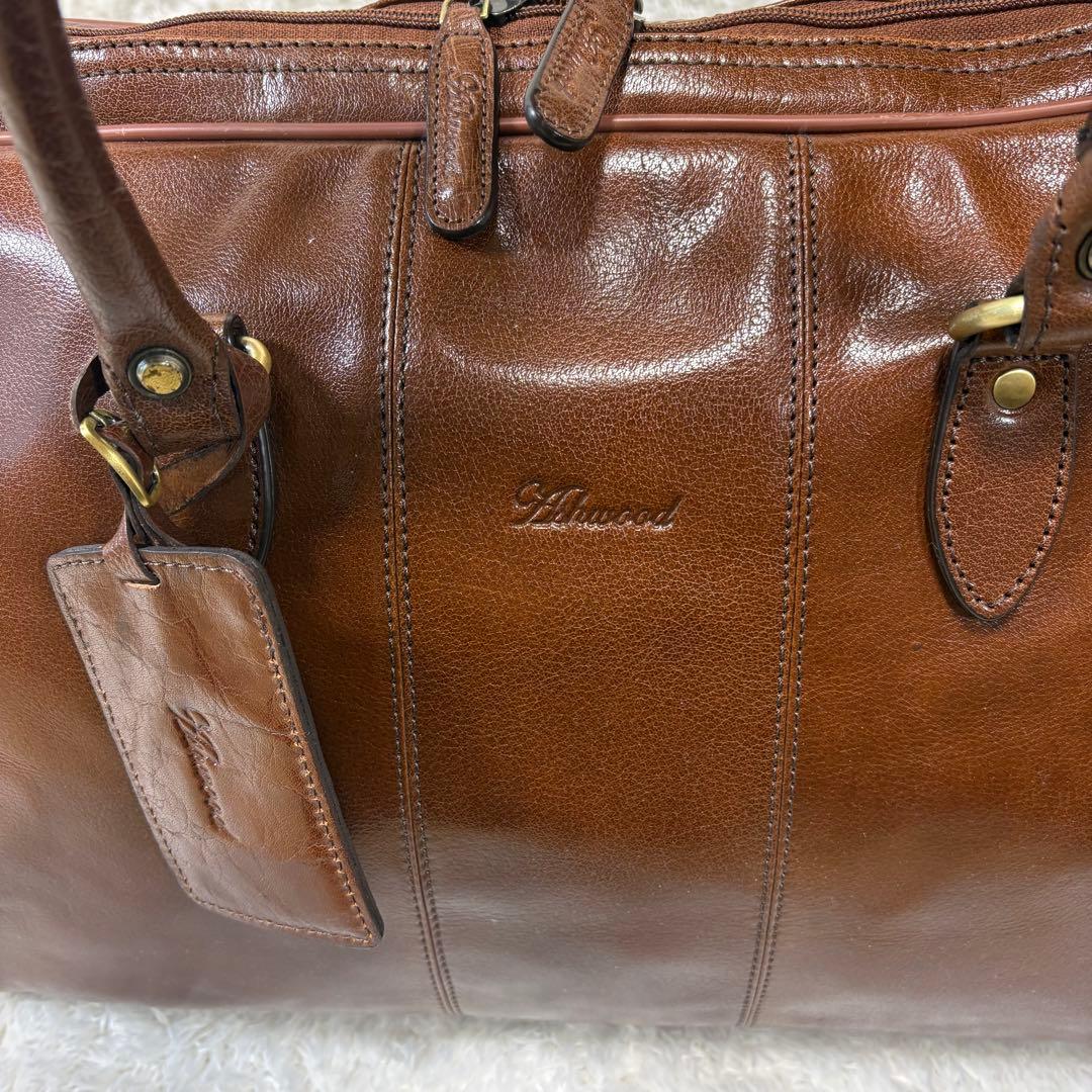 【希少/高級本革】Ashwood レザー ボストンバッグ 2way ブラウン