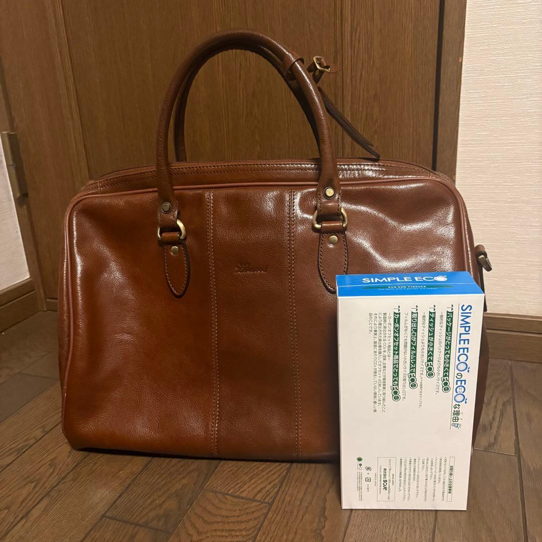 【希少/高級本革】Ashwood レザー ボストンバッグ 2way ブラウン