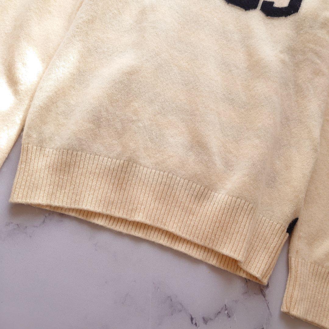 パーリーゲイツ カシミヤ 長袖セーター ニット ビッグロゴ ボーダー S相当