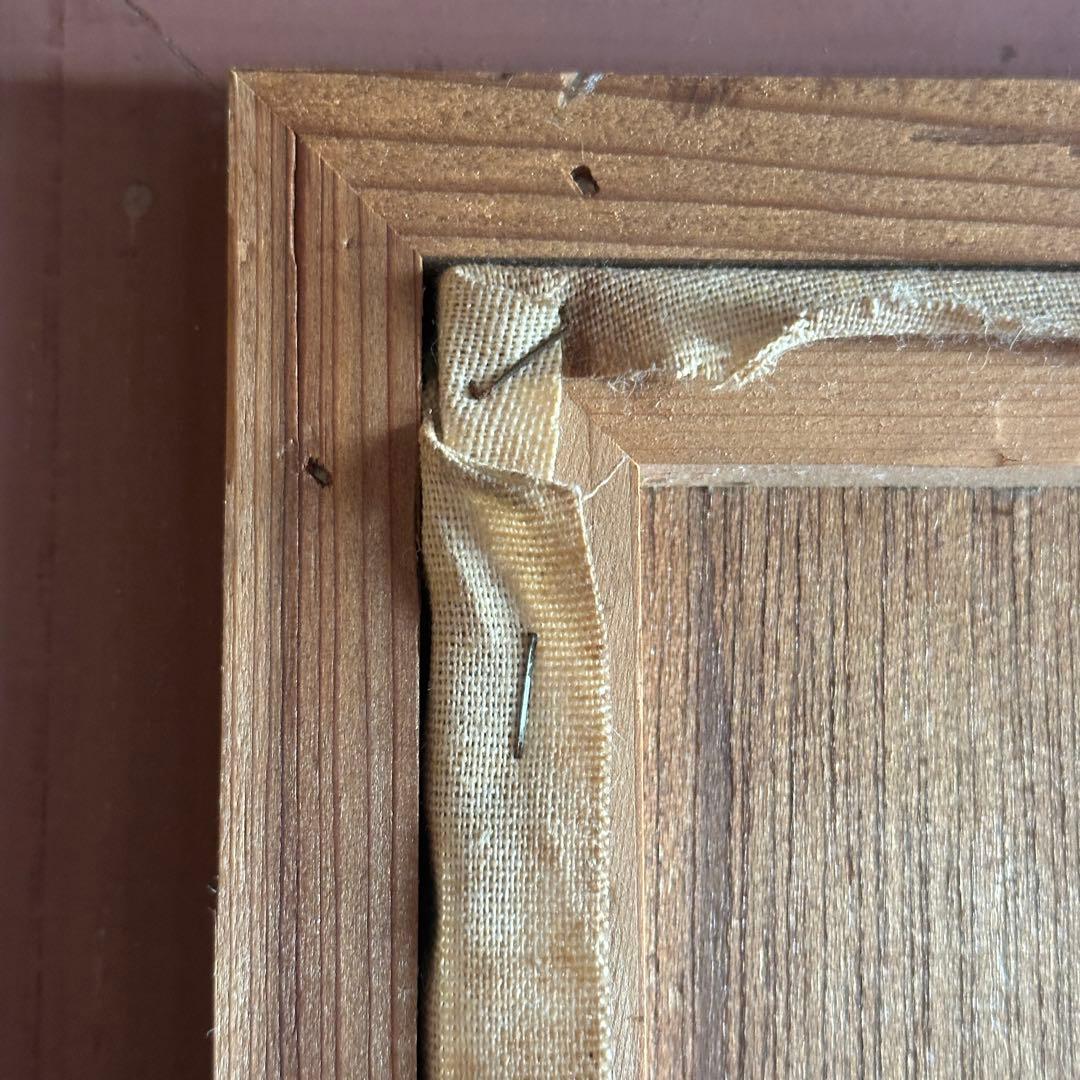 キリスト教美術 絵画 額縁 アンティーク 66.5×67cm 骨董品