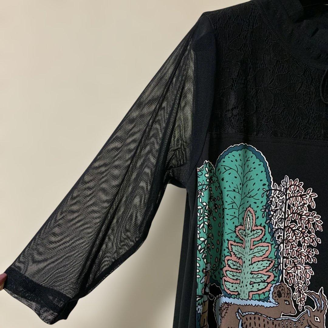 TOKUKO1erVOLメルヘンアニマルプリントワンピースチュニック