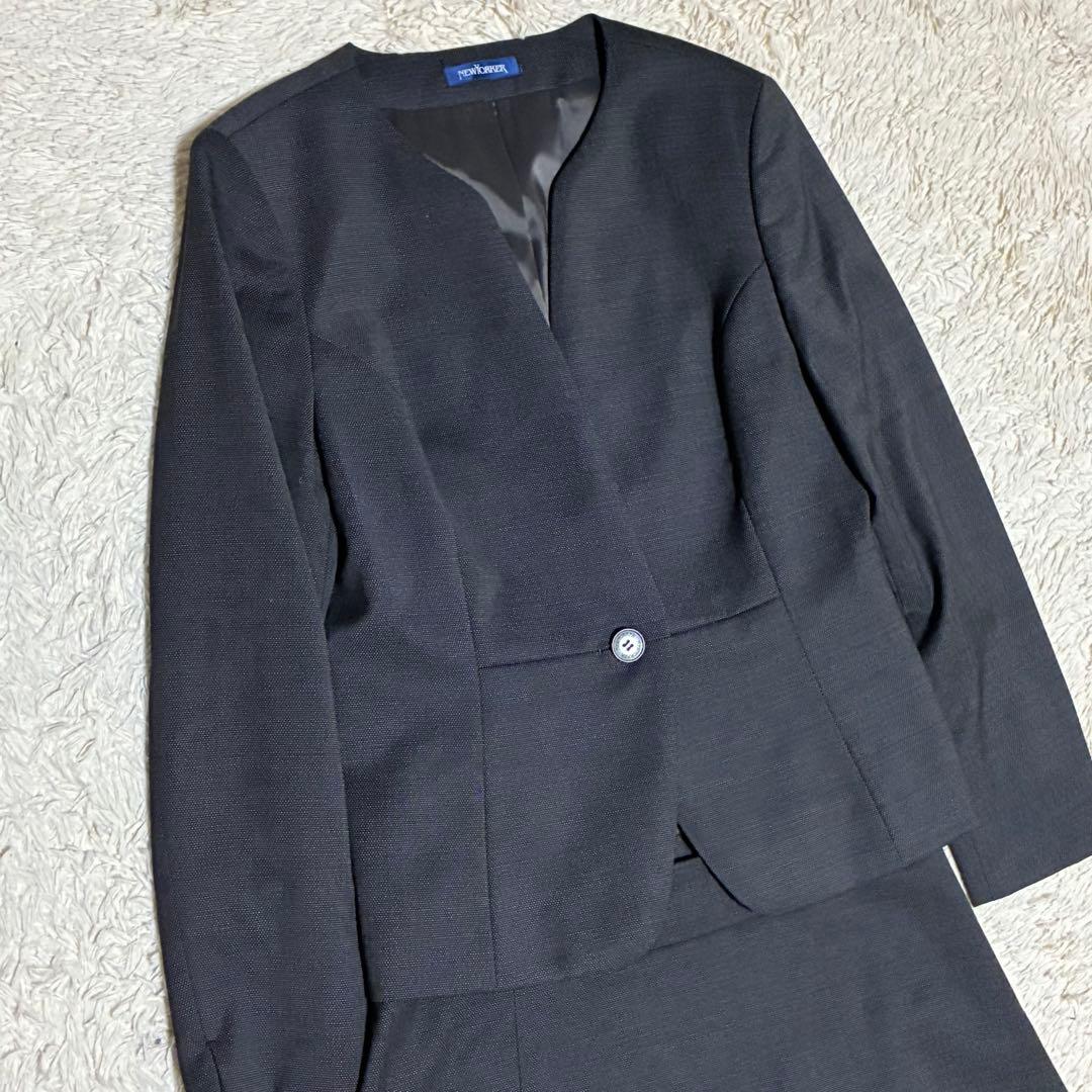 NEWYORKER 2024年モデル チャコール ノーカラージャケット スカート