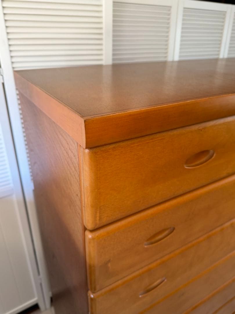 木製ハイチェスト 木目調 7段 引き出し ブラウン