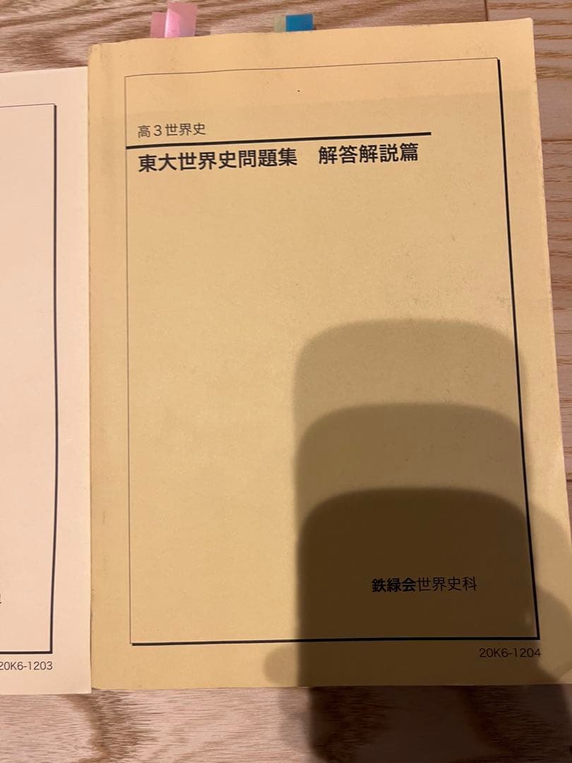 鉄緑会　東大世界史問題集解答解説付き