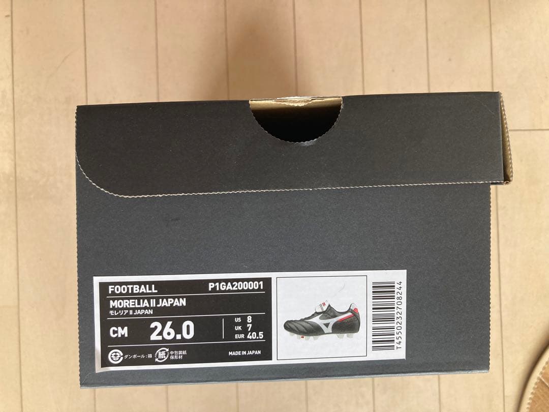 モレリア2ジャパン　黒　26.0㎝　新品。