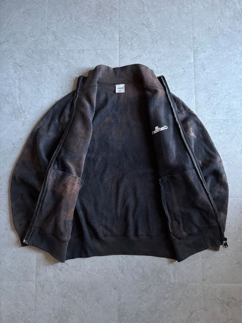 00s carhartt トラックジャケット オーバーダイ ブラックブラウン