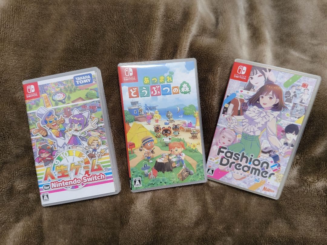 お得！Switchゲーム3本セット　 あつ森/人生ゲーム/ファッションドリーマー