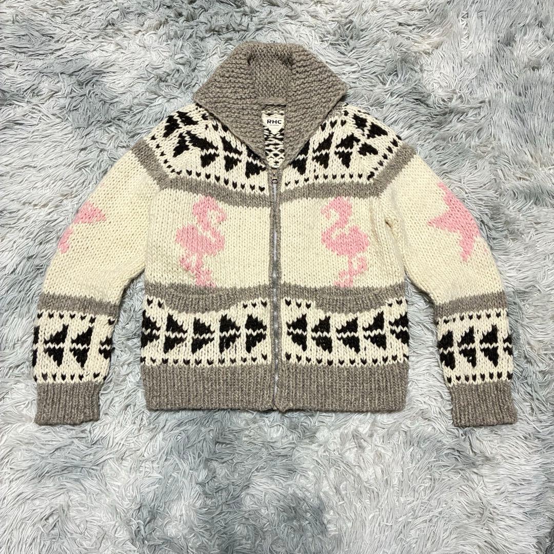 【美品】Ron Herman カウチンニット 星 フラミンゴ S