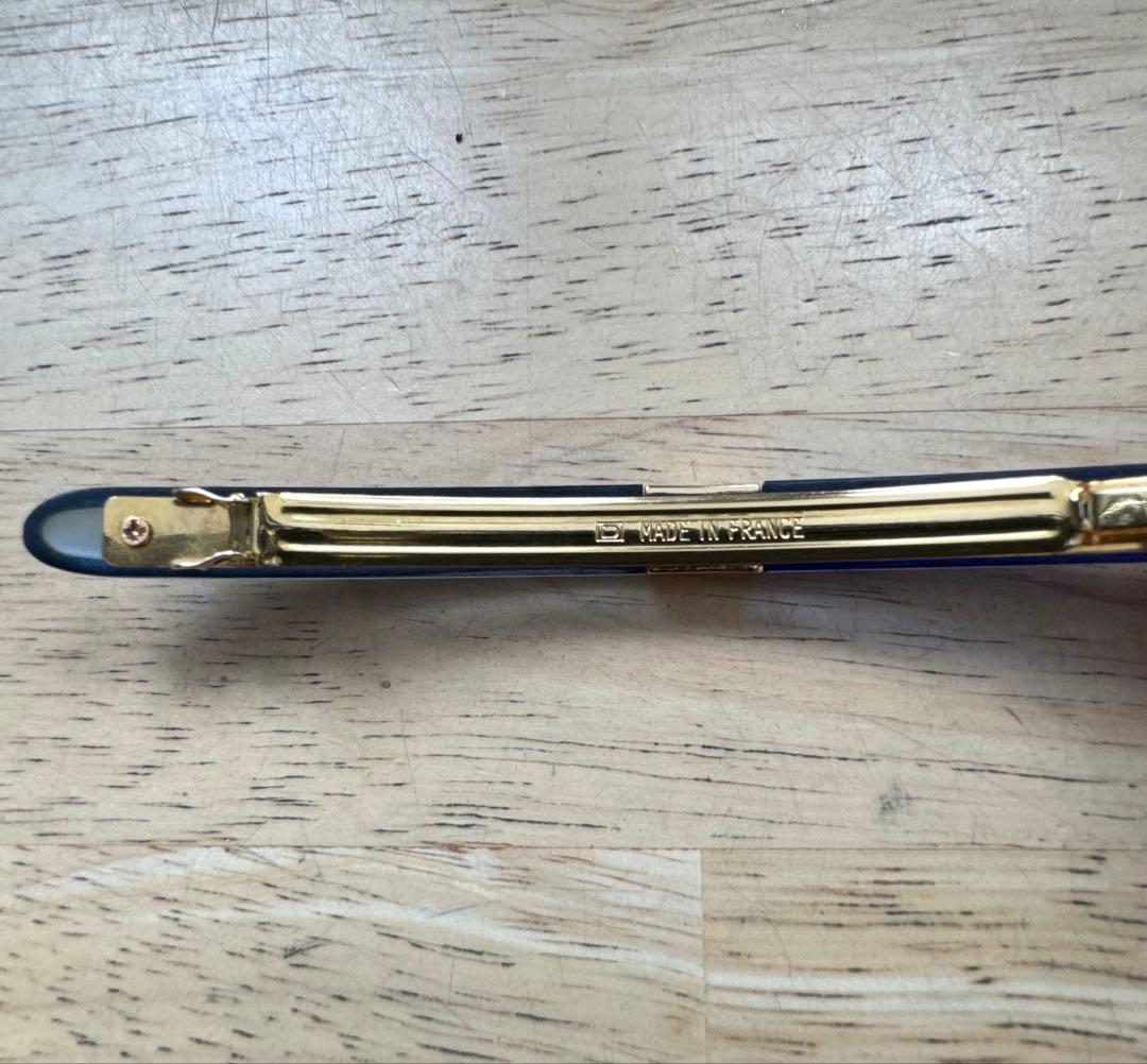 コレットマルーフ　バレッタ　ブルー　ヘアアクセサリー フランス製