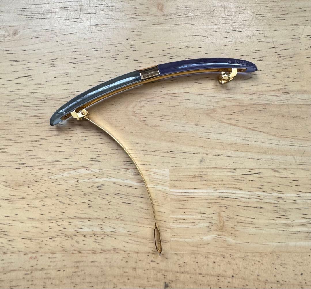 コレットマルーフ　バレッタ　ブルー　ヘアアクセサリー フランス製