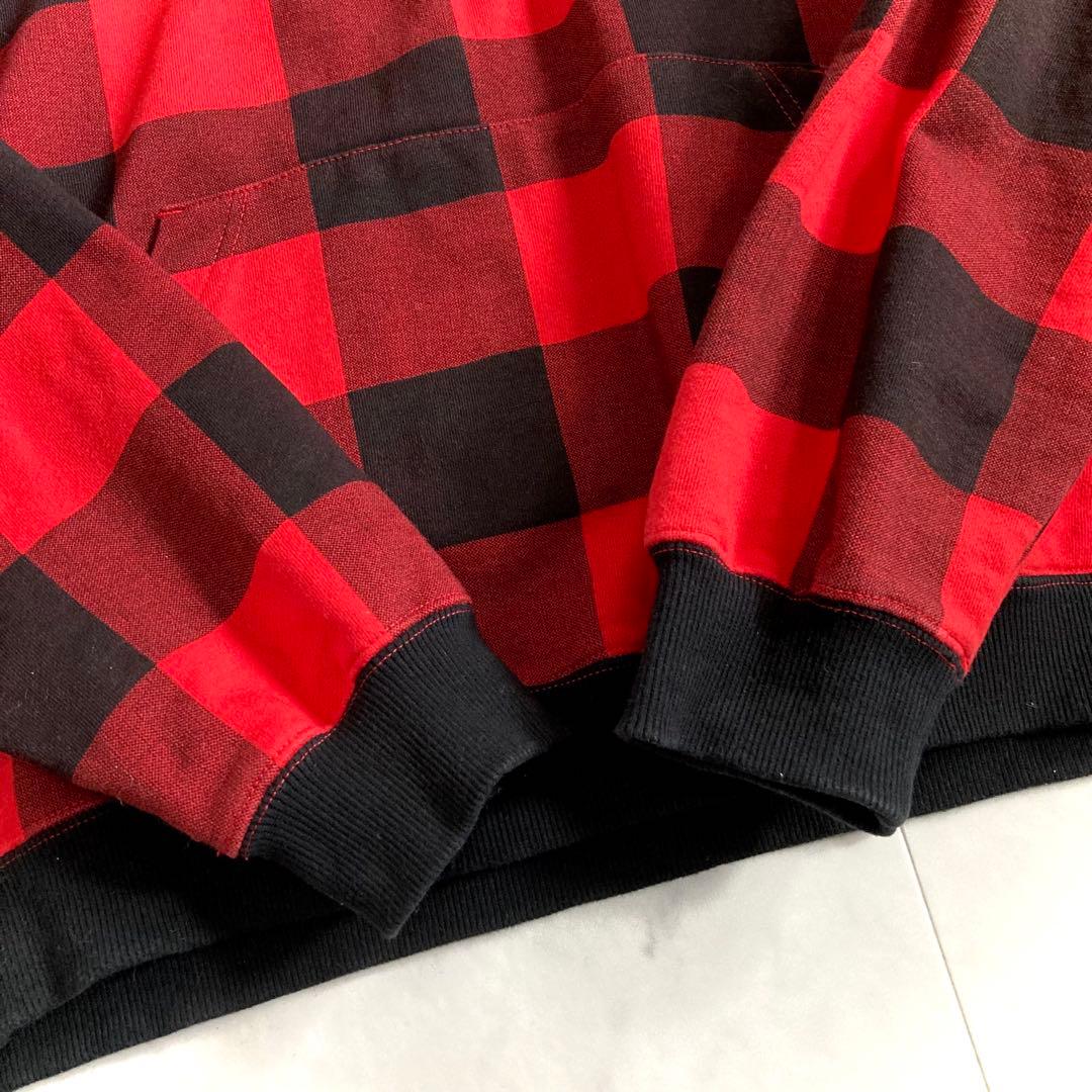 ダブルスタンダードクロージング オリジナルバッファローチェックプリントフーディー