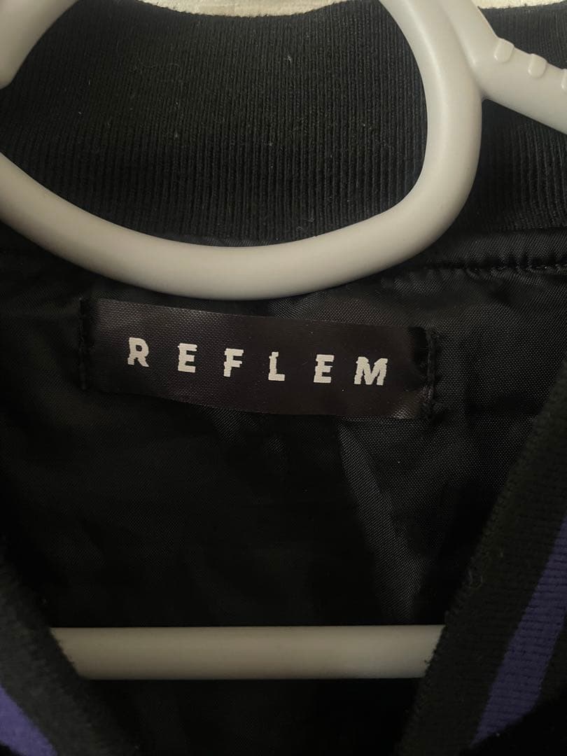 REFLEM レフレム ドラゴン 刺繍 ベロア スカジャン 紫 パープル