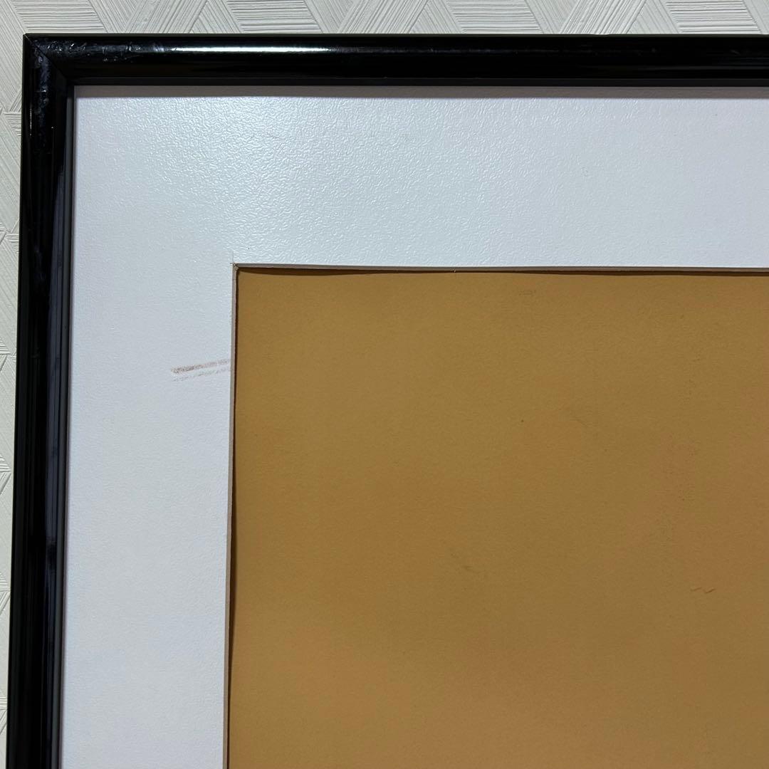 日本画 女性の姿 縦長 フレーム付き