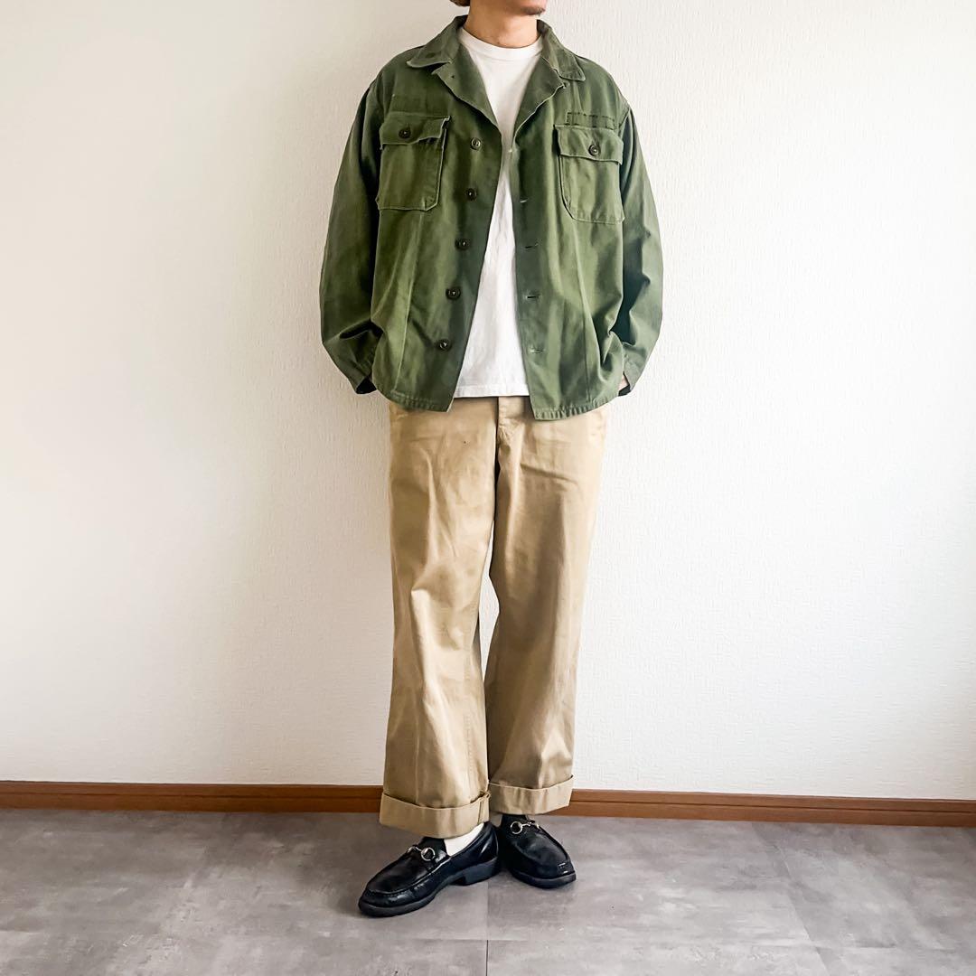 1950's US ARMY 1st コットンサテン ユーティリティシャツ