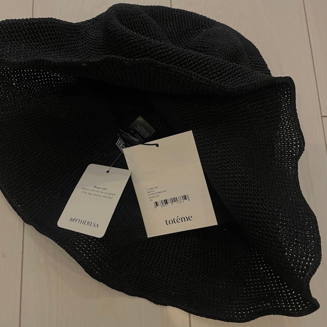 ☆Sale新品 TOTEME Paper straw hat BLACK