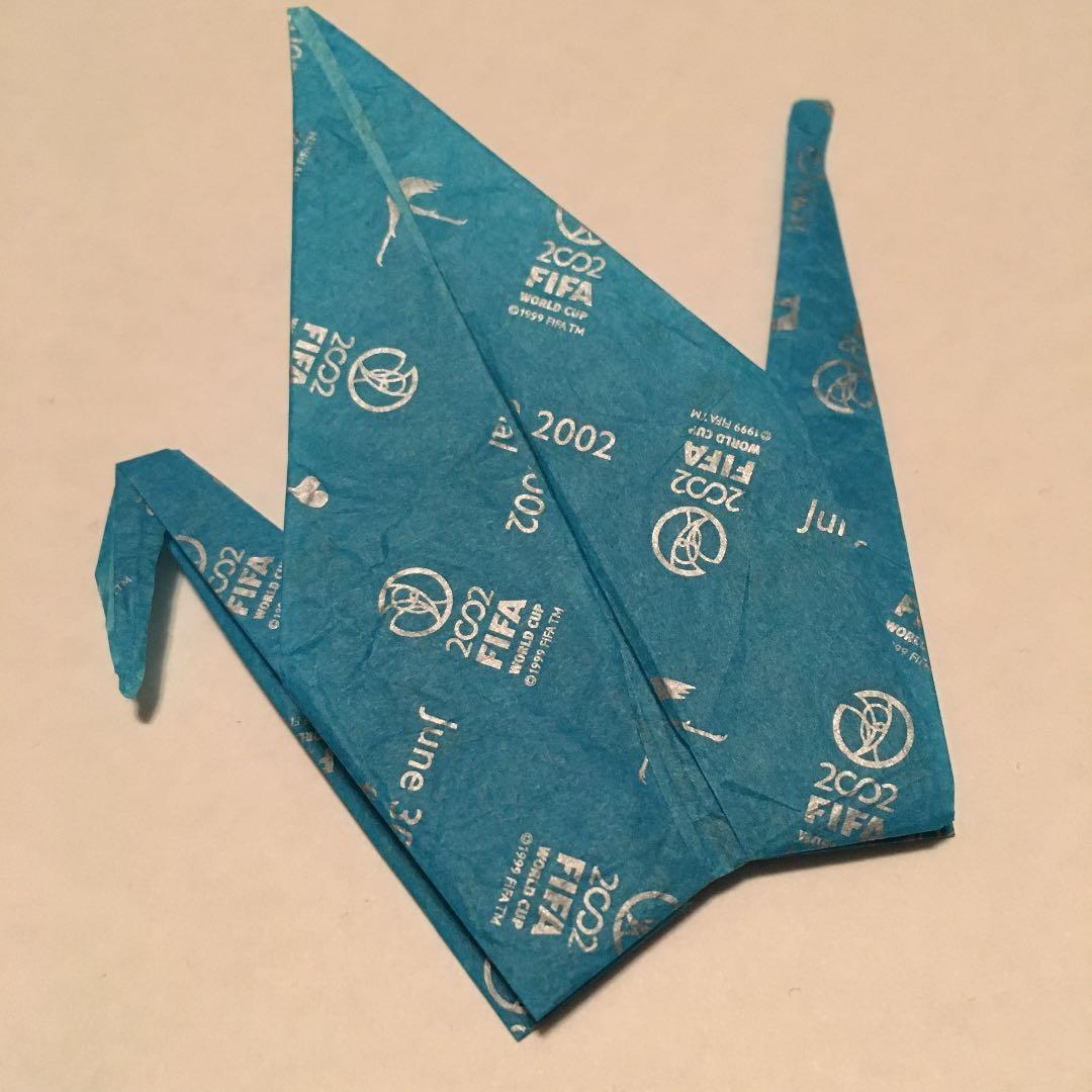 【レア物】2002 FIFA WORLD CUP：決勝戦で使用の折り鶴
