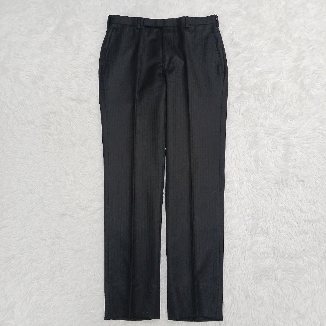 ✨極美品✨ブラックレーベル　３ピースシャドーストライプスーツ　ブラック　36R