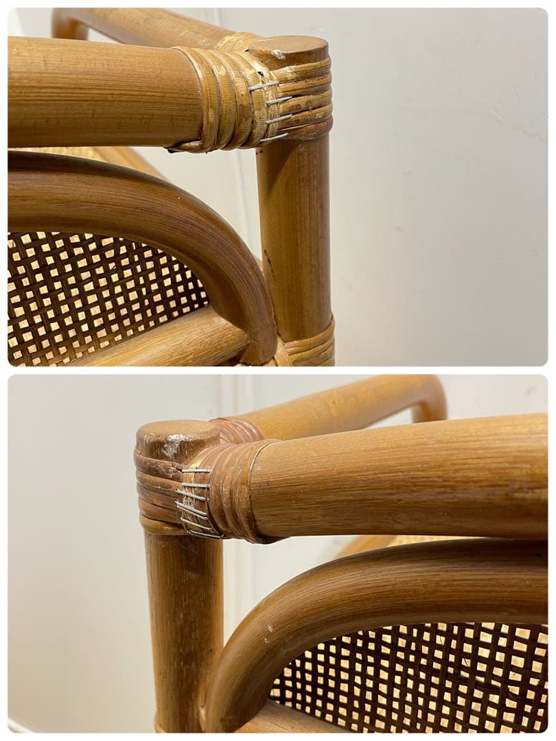 籐 ラタン 4段チェスト 引き出し 収納 タンス 箪笥 電話台 ビンテージ