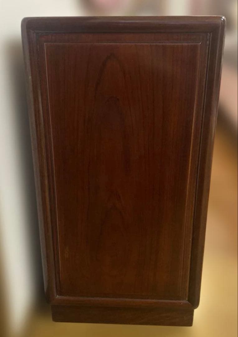 中国　唐木　チェスト　螺鈿細工　象嵌　5段　1点　引き出し　花梨　螺鈿