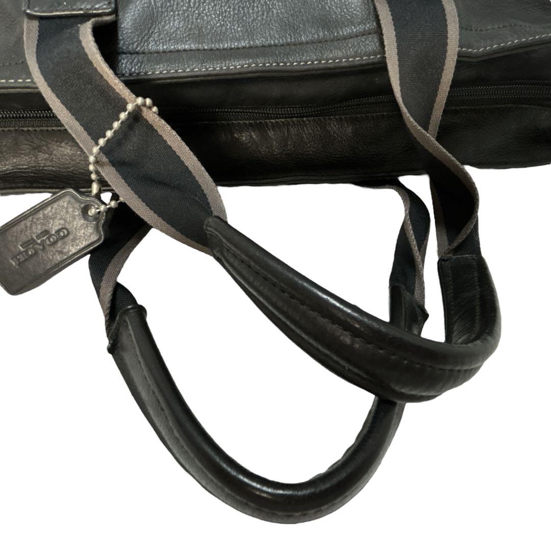 美品 COACH 2way ヘリテージ トートバッグ ショルダーバッグ ブラック