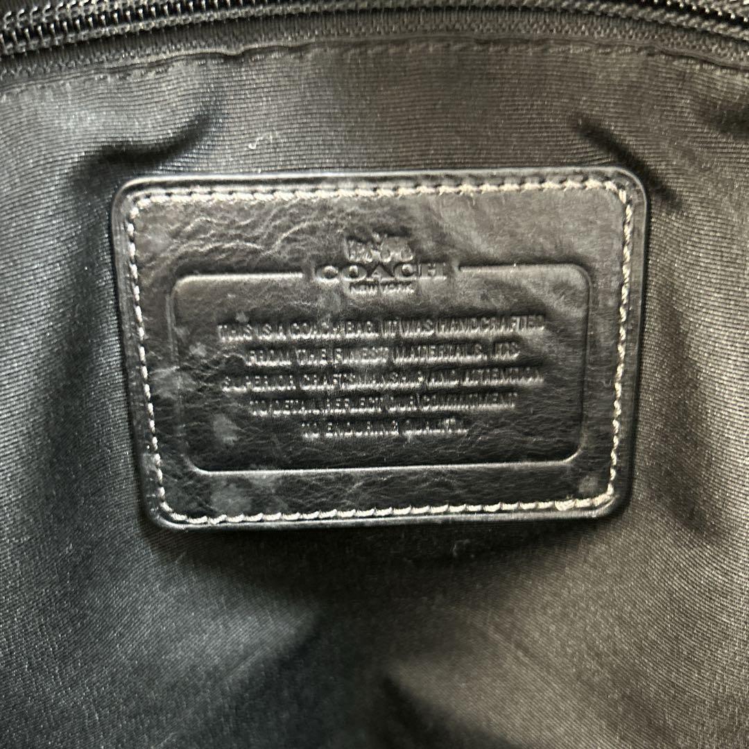 美品 COACH 2way ヘリテージ トートバッグ ショルダーバッグ ブラック