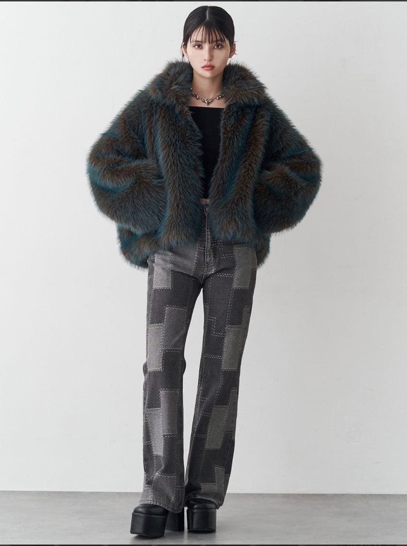 【新品未使用未開封】MURUA MIXフェイクファーブルゾン