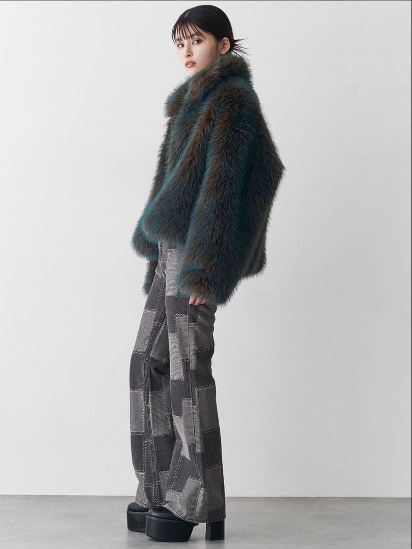 【新品未使用未開封】MURUA MIXフェイクファーブルゾン