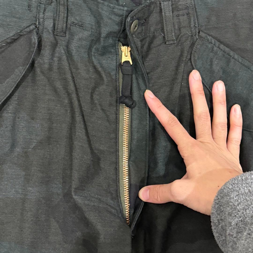 ☆最終値下げ☆ M-65フィールドカーゴパンツ ウッドランド迷彩 BLACK染め