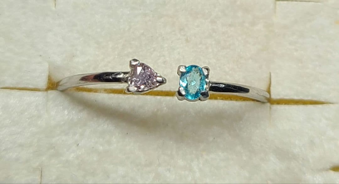 年内最後のお仕立て品の出品★バターリャパライバトルマリン&ピンクダイヤモンド★