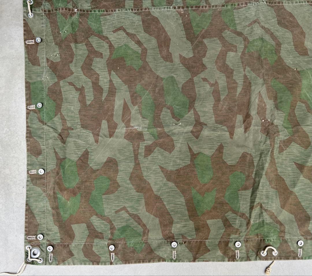 ②スイス軍幕×1 スプリンターカモ ツェルトバーン ミリタリー テント 実物