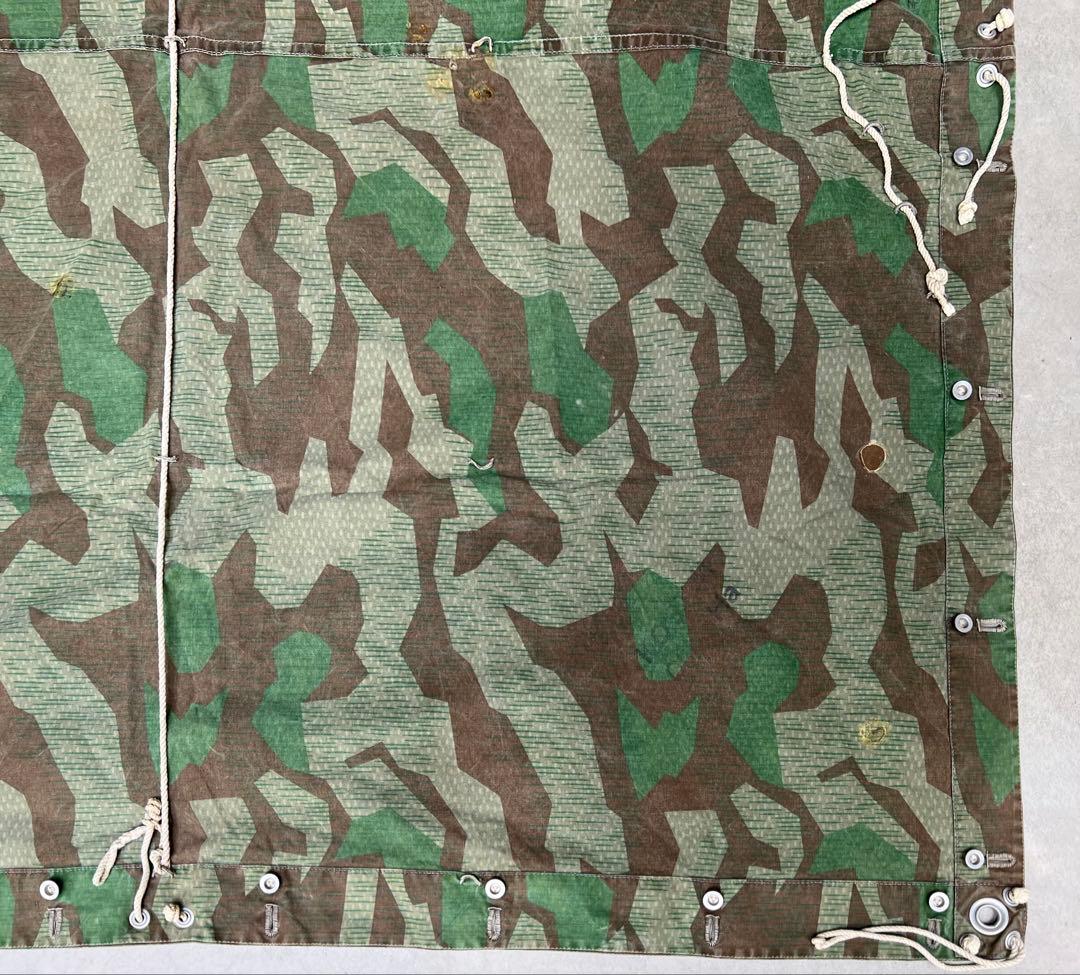 ②スイス軍幕×1 スプリンターカモ ツェルトバーン ミリタリー テント 実物