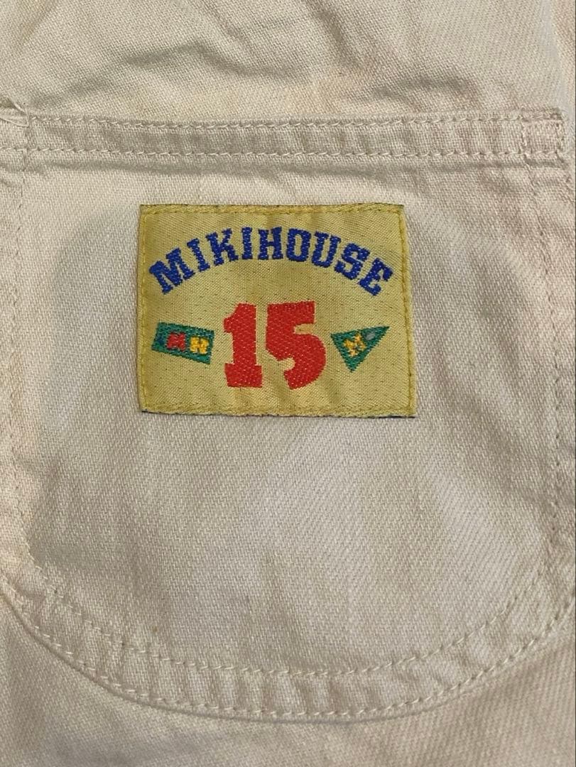 美品 MIKIHOUSE ミキハウス サロペット 90cm ベースボール 刺繍