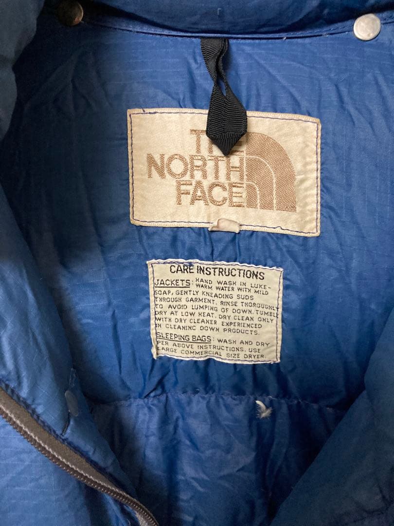 フード付 70sノースフェイス茶タグシェラパーカー ダウンジャケットUSA製