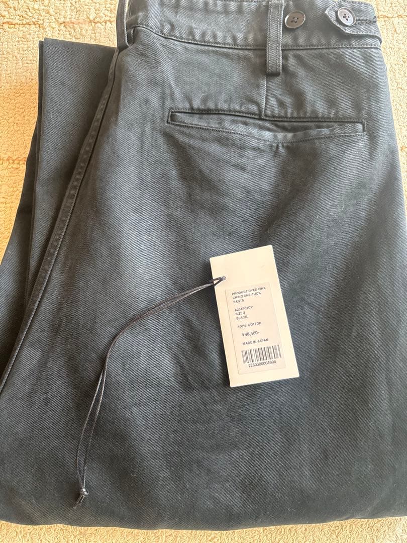 パンツ AURALEE PRODUCT DYED FINX CHINO ONE-TUCK