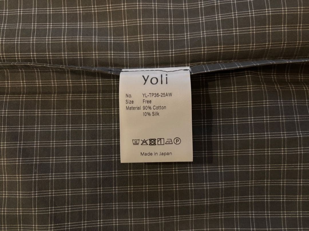 トップス 2025AW yoli Check simple blouse