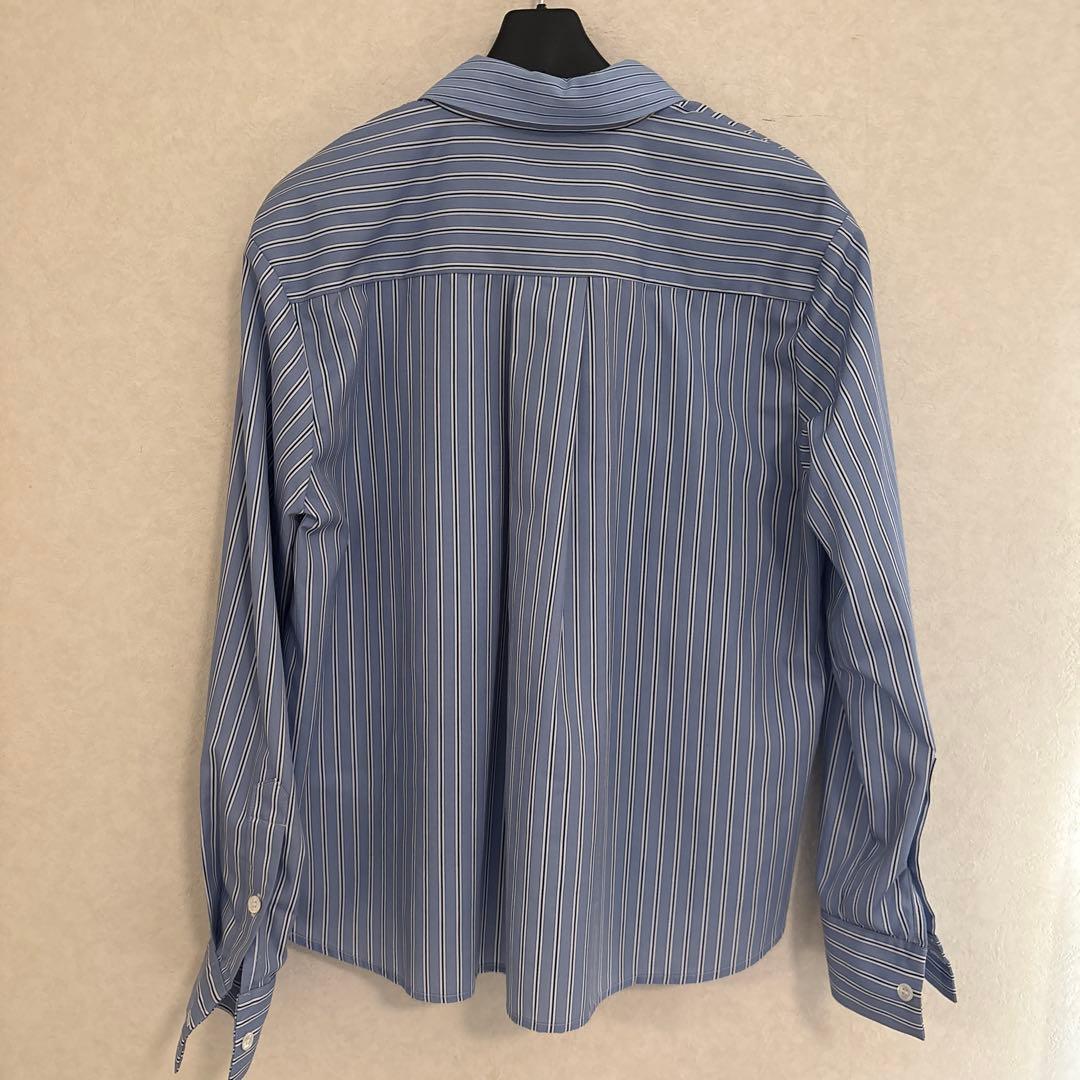 sacai ストライプ長袖シャツ サイズ1 袖着脱可 2WAY 綿100%