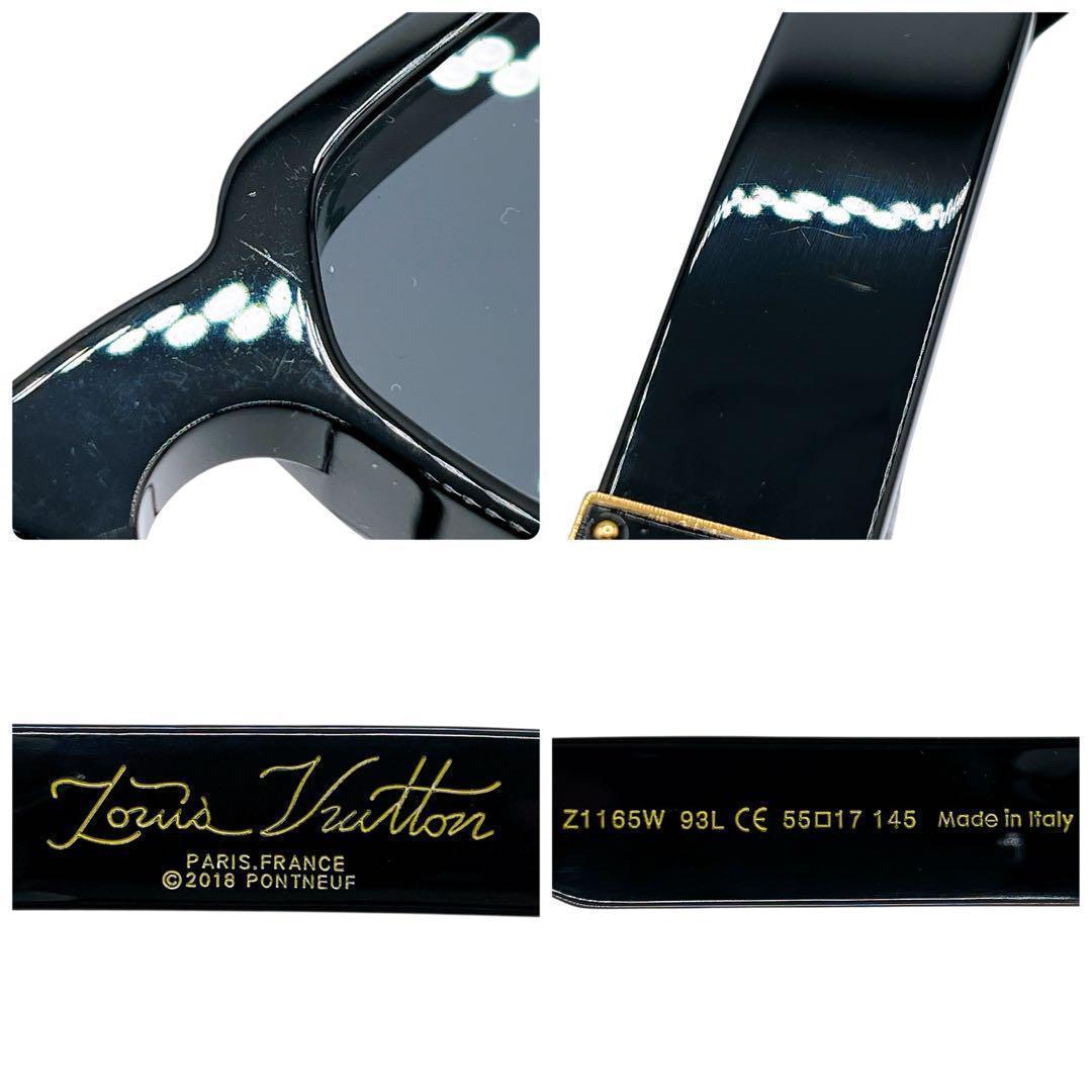 良品 ルイヴィトン Z1165W サングラス 1.1 ミリオネア ブラック 金