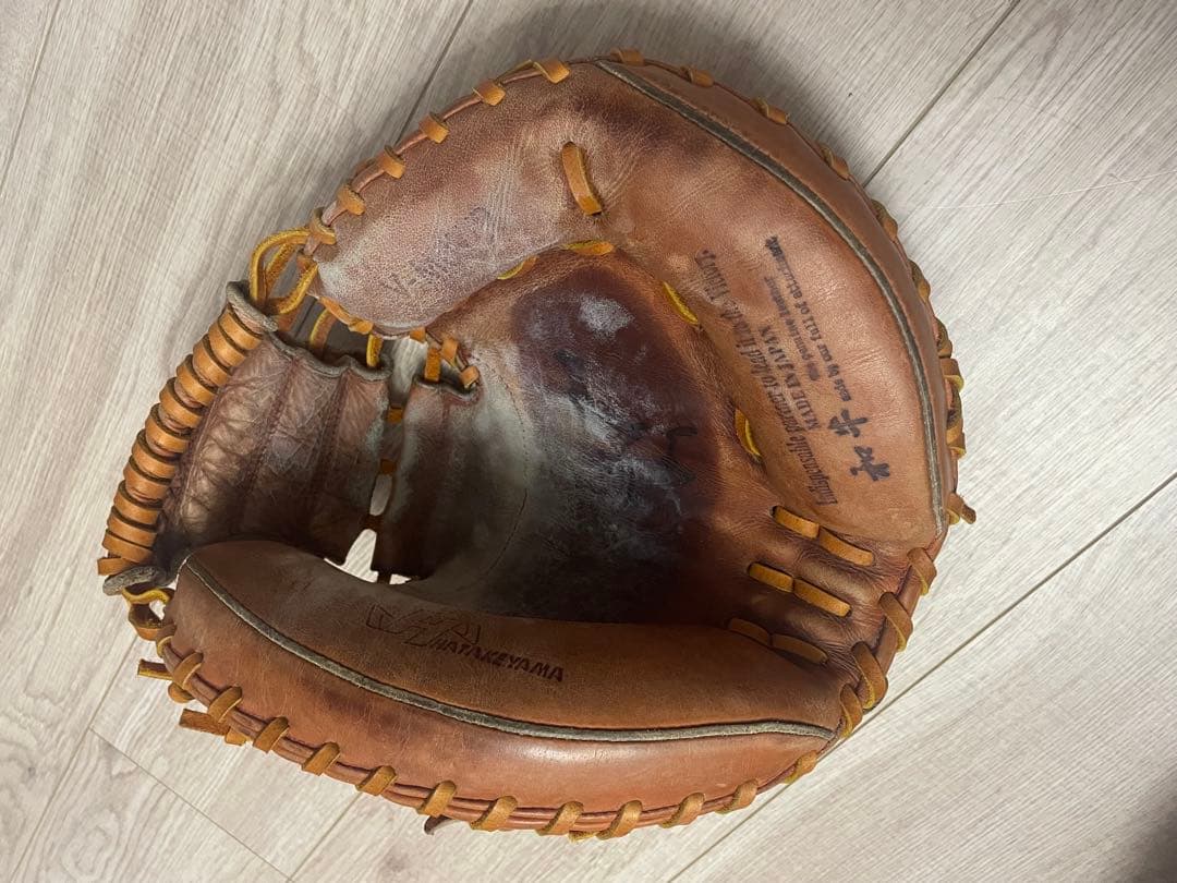 ハタケヤマ 硬式野球グローブ ブラウン レザー