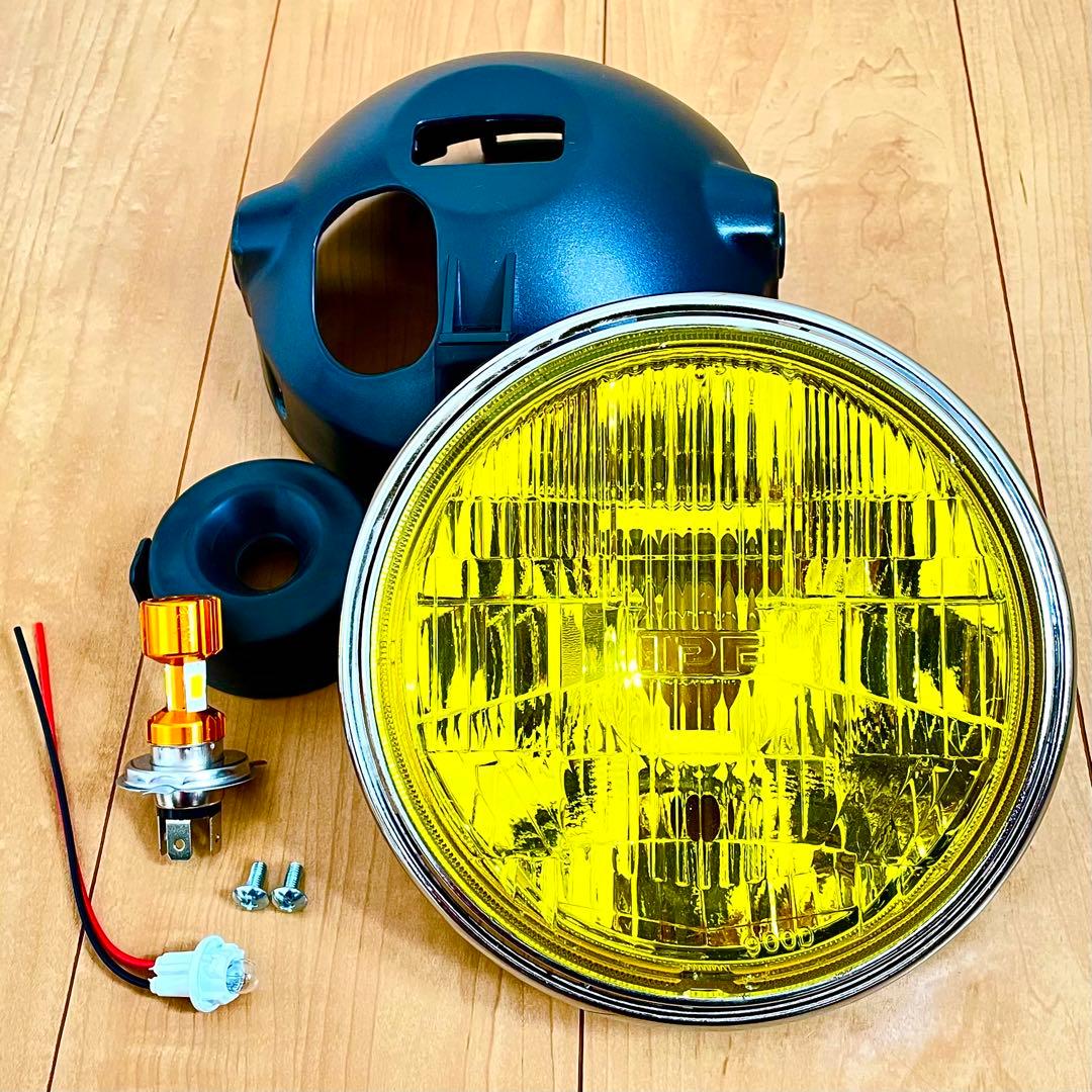 当時物 IPF 凹み デメキン ヘッドライト イエロー