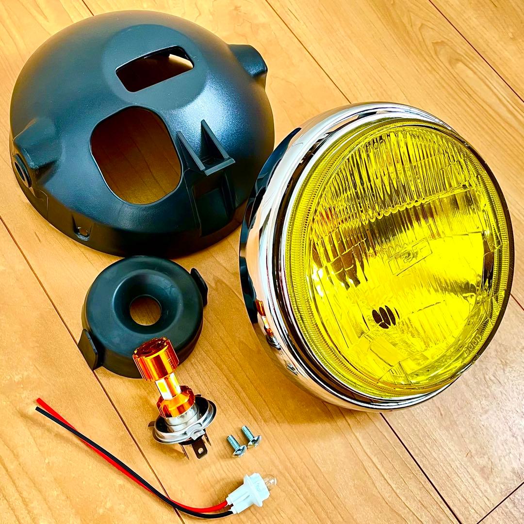 当時物 IPF 凹み デメキン ヘッドライト イエロー