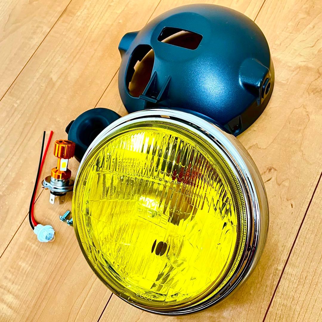 当時物 IPF 凹み デメキン ヘッドライト イエロー