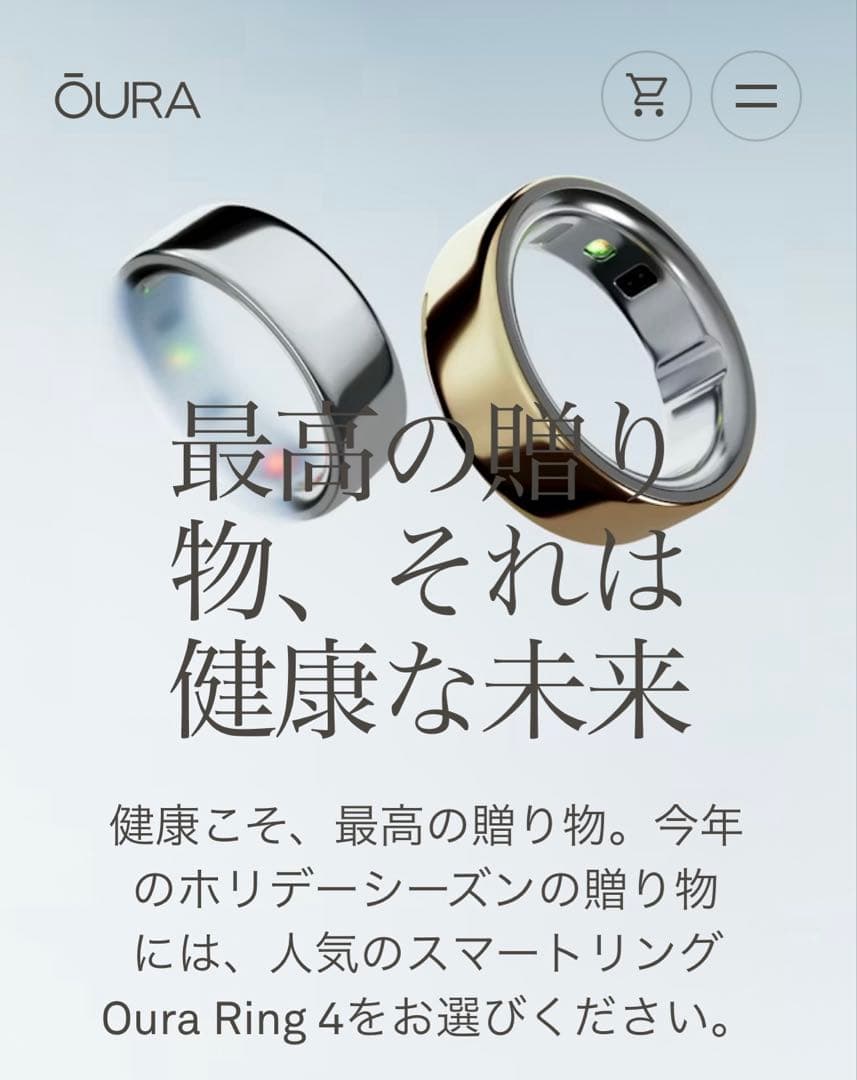 Oura Ring 4 シルバー サイズ9