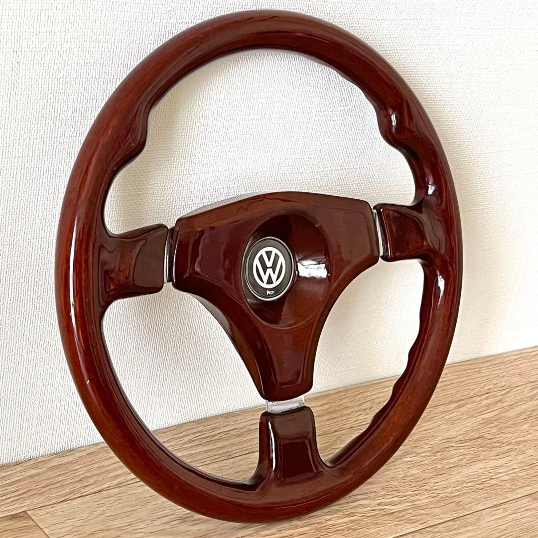 VW フォルクスワーゲン　ウッドステアリング　ハンドル　ウッド製　35cm