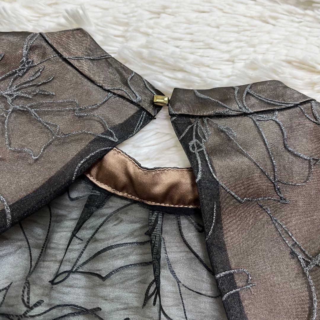 LILY BROWN エンボスオーガンジーlilyグリッタードレス オケージョン